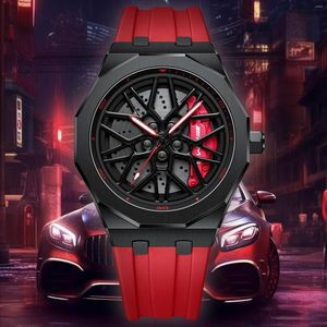 Polshorloges originele 3d real man horloges waterdichte roteren auto rand horloge quartz heren sport 360 ° spinnen voor mannen klok AMG G55