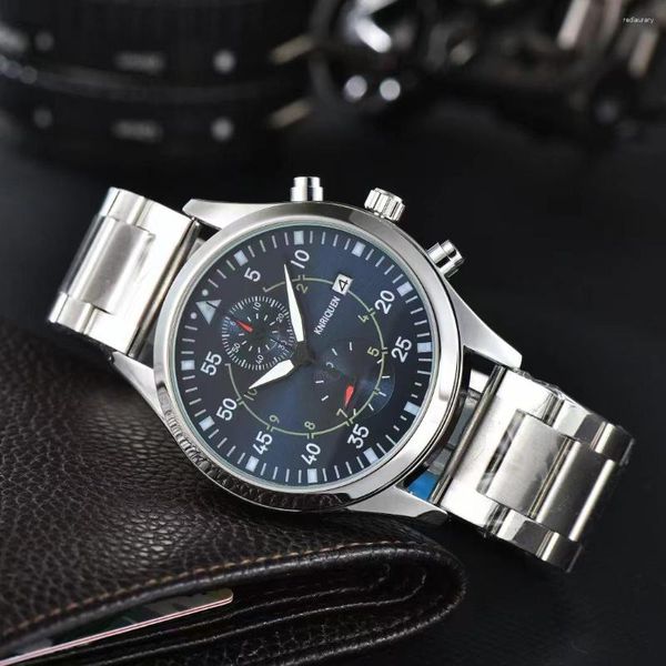 Relojes de pulsera Relojes de marca originales para hombres Correa de acero de cuarzo de lujo Fecha automática Relojes de diseño de moda a prueba de agua diarios