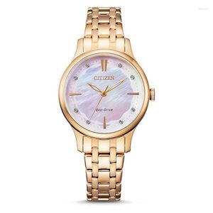 Polshorloges Originele EM0893-87Y Leisure Fashion Women's Optical Kinetic Energy Business Watch