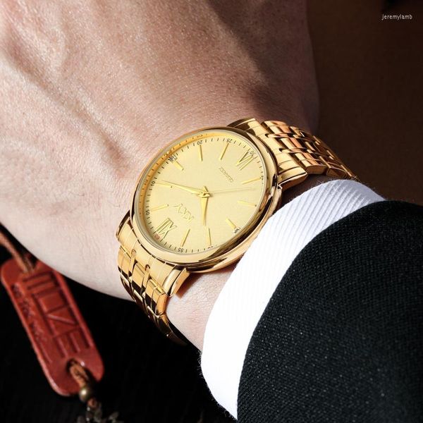 Relojes de pulsera Original KKY Reloj de cuarzo Atmósfera simple Diamante Oro Impermeable Temperamento Reloj superior Hombres y mujeres Pareja Relojes