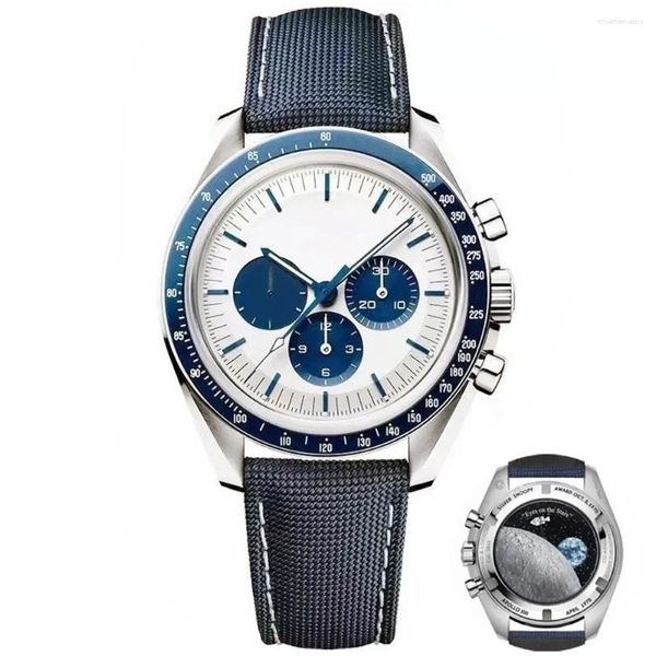 Montres-bracelets Montre à quartz originale pour hommes 6 broches Travail en acier inoxydable Luxe Haute Qualité Chronographe lumineux Top pour hommes