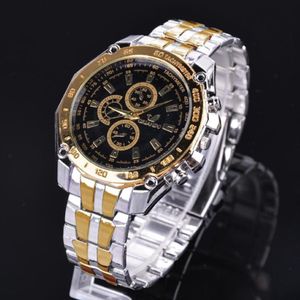Polshorloges Orlando Men Business Watches Luxe gouden roestvrijstalen kwarts Kijk Horloge Man Relogio Masculino Reloj HOMBRE 3075