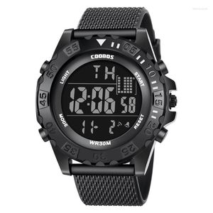 Relojes de pulsera Reloj deportivo al aire libre 30M impermeable Digital hombres moda Led luz cronómetro muñeca militar Reloj Hombre