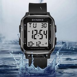 Montres-bracelets en plein air Sport montre hommes Style concis grand cadran montres numériques 50M étanche Date horloge Reloj Hombre