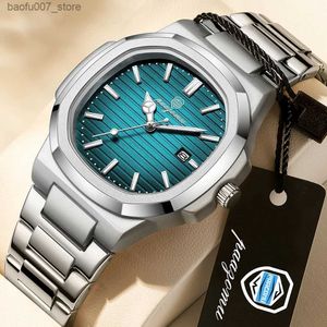 Montre-bracelets Paazomu Business Luxury Afficier étanche horloge mâle Lumineuse Date en acier inoxydable Quartz Men Reloj Hombre 2024 NOUVEAU