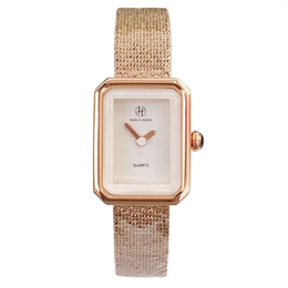 Relojes de pulsera PABLO RAEZ Moda Dama Reloj de acero Elegante Mujer Rectángulo Reloj de pulsera de lujo Moderno Reloj de cuarzo de alta calidad Estilo