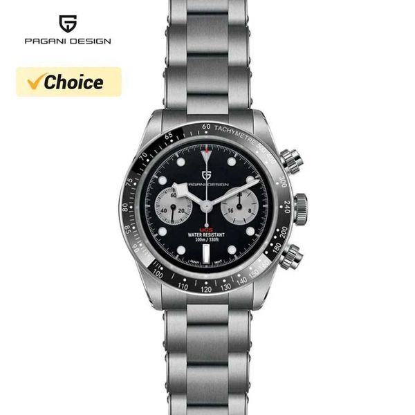 Montre-bracelets Pagani Design 2023 New Mens Es Panda Quartz pour hommes Top Brand Luxury Men Sport Chronograph Chronograph Sapphire Imperproof D240430