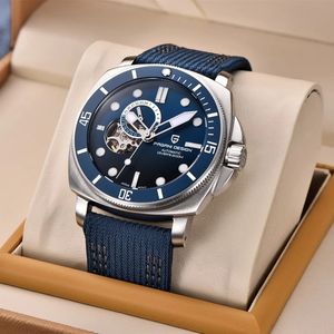Wristwatches PAGANI DESIGN Brand Sports Men Mechanical Watch Fashion Sapphire 200M Waterproof Automatic Timecode Relogio Masculino 231027