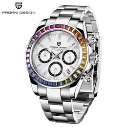 Relojes de pulsera Pagani Design Relojes para hombres Reloj de fecha automático de lujo Cuarzo para marca Cronógrafo Japón VK63 Zafiro 230802