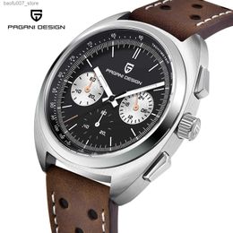 Polshorloges Pagani Design Heren Es Luxe kwarts Pols voor mannen AR Sapphire Speed Chronograph Retro Dial Clock Reloj Hombre 2023