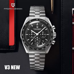 Relojes de pulsera PAGANI DESIGN Relojes para hombre Top Brand Luxury Automático Cuarzo Cronógrafo Impermeable Deporte Reloj de acero inoxidable Relogio 230922