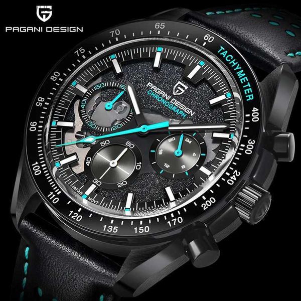 Montres-bracelets PAGANI DESIGN Moon Hommes Montre Top Marque De Luxe Quartz Squelette Sport Chronographe AR Saphir Verre Montre-Bracelet Relogio MasculinoQ231123