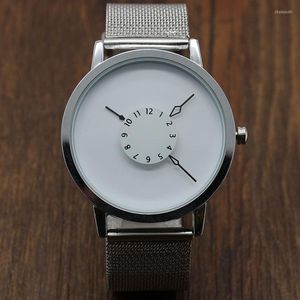 Relojes de pulsera PAIDU, marca de moda, mujer, hombre, Unisex, vestido de cuarzo, reloj de pulsera, diseñador Simple, malla de red, relojes deportivos, banda de regalo, reloj