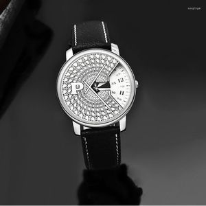 Relojes de pulsera PAIDU Top Brand Relojes deportivos Correa de cuero Reloj giratorio de moda Hombres Hora Reloj de cuarzo Relogio Masculino Reloj Hombre