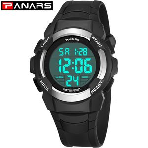 Armbanduhren PANARS Digitale Sportuhr Studenten Laufen Stoppuhr Wecker Junge LED Militär Armbanduhr Chronograph Schwimmuhren 8012 230905