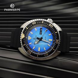 Horloges PARNSRPE Divers Luxe automatisch mechanisch herenhorloge Japan NH36A Zwart uurwerk Aseptische wijzerplaat Saffierglas Weekdatum 230905