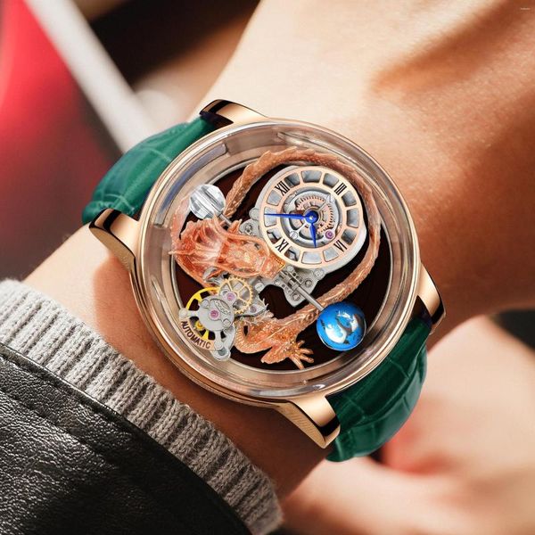 Montre-bracelets Pindu 2023 Fashion Men's Top Quartz Watch Leather Sports Sports Chronograph Relogio Masculino