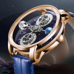 Montres-bracelets Pindu Design Starry Douze Constellations Montre mécanique Saphir étanche Hommes Miyata 8215 Mouvement