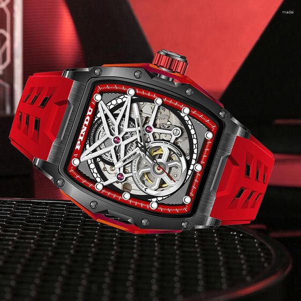 Montres-bracelets Pindu Miyota 82S0 Mouvement Montres automatiques Hommes Mécanique Top Sports Horloges lumineuses P6566