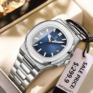 Wallwatches Poedagar Watch Luxury Business Imploud Reloj Male Date Luminoso Date de acero inoxidable.