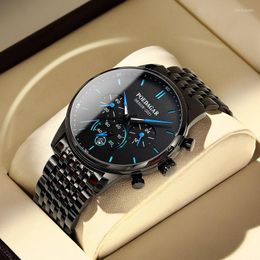 Montres-bracelets POEDAGAR Multi-Functional Men's Watch Male Student Korean Ultra-Thin Fashion Quartz