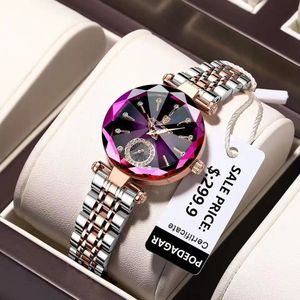 Horloges POEDAGAR Horloge voor Dames Luxe Sieraden Ontwerp Rose Goud Staal Quartz Waterdicht Mode Zwitsers Merk Dameshorloges 230905