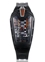 Montre-bracelets concept de voiture de sport toxique Racing Style mécanique Sixcylinder Moteur compartiment Creative Watch Men39s Trend F4418840