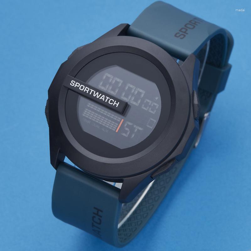腕時計のポッシースポーツウォッチラグジュアリーデジタル腕時計ストップウォッチオリジナルの防水時計
