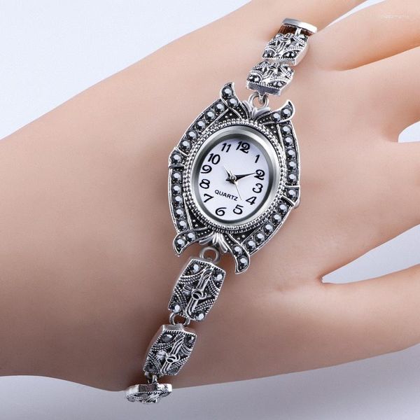 Montres-bracelets QINGXIYA marque 2023 mode montres femmes Antique Bracelet en argent dames Quartz femme horloge Relogios Montre