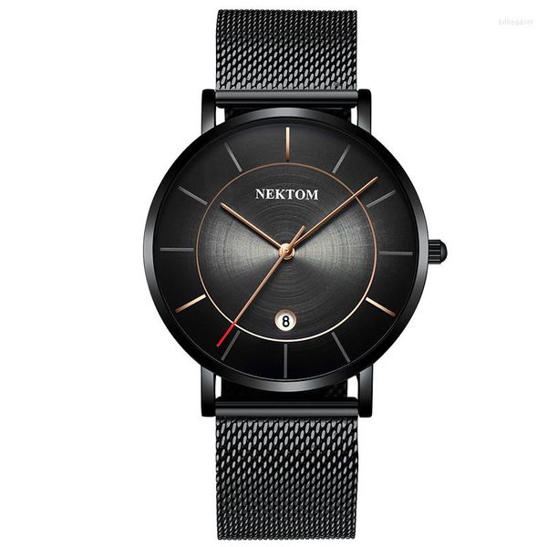 Montres-bracelets montre à Quartz pour hommes 2023 métal Sport marque affaires montres de luxe hommes décontracté mince maille acier étanche Relogio Masculino