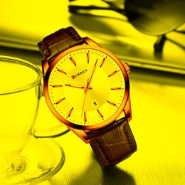 Relógios De Pulso Relógio De Quartzo Para Homens Pulseira De Couro Masculino Top De Negócios À Prova D' Água Relógio Esportivo Reloj HombresRelógios De PulsoRelógios De Pulso