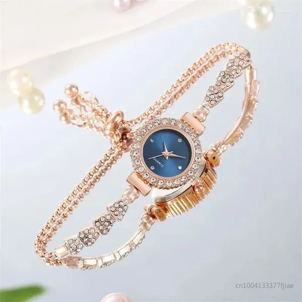 Mujeres de pulsera Reloj de cuarzo Ajuste gratuito Correa de pulsera de diamantes de diamantes de diamantes para mujeres Luxury Damas al por mayor