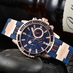 Montre-bracelets Quartz Watch Men Fashion Black Ulysse Quality Luxury TROIS TROIS MAIN MAIN STRAP MENSE MENSE ROGIO ROGIO 776