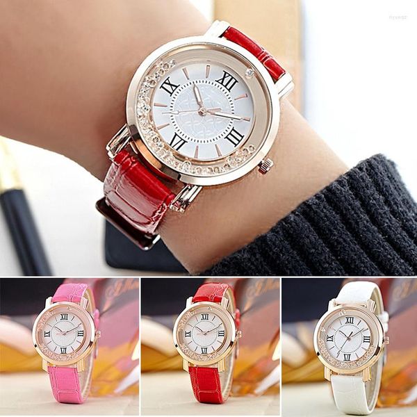 Relojes de pulsera Relojes de cuarzo Hermoso reloj de pulsera individual informal para niñas para mujer Lady XRQ88