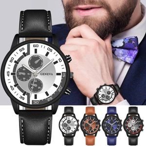 Montres-bracelets montres en quartz pour hommes bracelet en cuir top man watch business mascory cadeau reloj hombres
