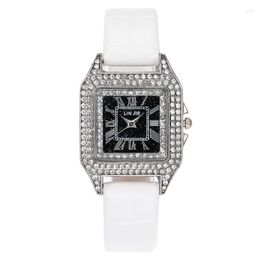 Horloges Kwartshorloges Damesriem Klein vierkant Sterrenhemel Diamant Grote wijzerplaat Modieus Internet Celebrity Trendy horloge