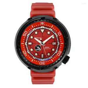 Relojes de pulsera RDUNAE 500M Reloj de buceo Aleación de titanio Bisel de zafiro NH35 Mecánico automático C3 Luminoso R1ZK-II 52 mm Reloj de pulsera clásico para hombres