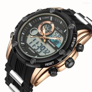 Montres-bracelets Readeel montre de sport hommes analogique numérique militaire Silicone armée Sport LED étanche montres-bracelets Relogio Masculino 2023