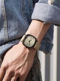 Polshorloges Real Auto Date Functie Heren Watch -uren Japan Mov't Clock Business Bracelet Leather Sport Boy's Birthday Gift Jul