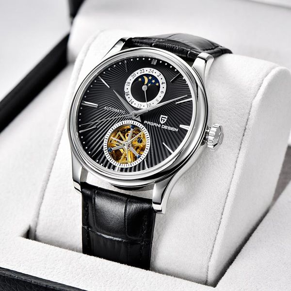 Relojes de pulsera Tourbillon Real, Reloj mecánico automático para Hombre, reloj de pulsera deportivo de acero para Hombre, Reloj de pulsera para Hombre