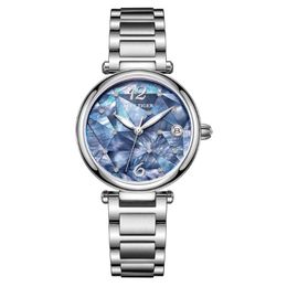 Polshorloges rif tijger/ rt mode diamant luxe jurk horloge roestvrijstalen armband automatisch waterdichte rga1584