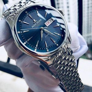Polshorloges rif tijger/rt luxe jurk horloge voor mannen roestvrijstalen armband blauwe wijzerplaat automatische pols horloges rga8232wristwatches