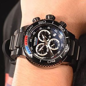 Montres-bracelets Reef Tiger/RT montres de Sport de luxe pour hommes étanche Quartz bracelet en caoutchouc acier militaire RGA3168
