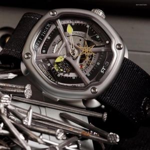 Montres-bracelets Reef Tiger/RT Montres automatiques de marque supérieure Profitez de votre montre de plongée Live Style Luminous Nylon/Cuir/Caoutchouc Horloge disponible