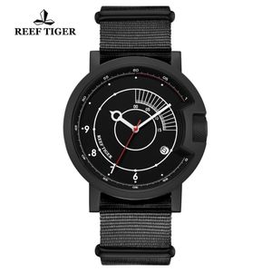 Montres-bracelets Reef Tiger / RT Top Marque Casual Montres Hommes Grand Cadran Noir Sport Montre Étanche Automatique Reloj Hombre 2023 RGA9035