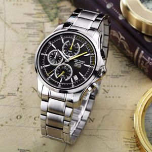 Montres-bracelets Reef Tiger / RT Montres Sport décontracté avec chronographe pour homme super lumineux Chronomètre Date Acier Quartz RGA1663Montres-bracelets