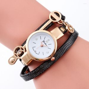 Montres-bracelets Relogio Feminino décontracté mode Vintage Bracelet femmes montre tressé ceinture en cuir montres à Quartz robe dames horloge mignon