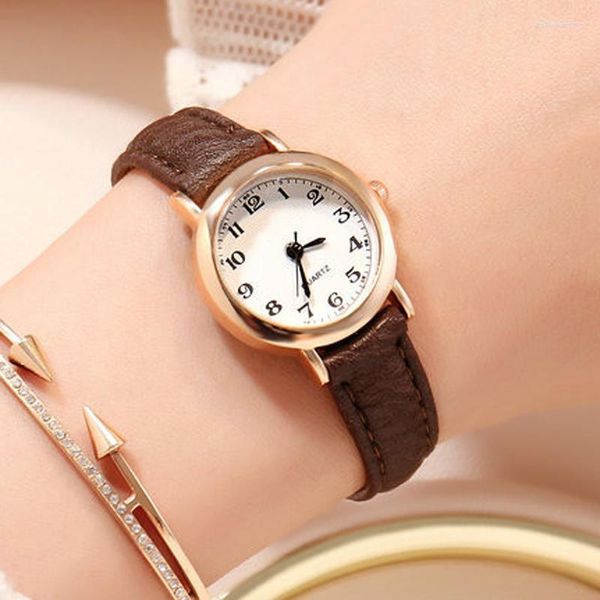 Montres-bracelets Relogio Feminino mode montre décontractée femmes petites montres bracelet en cuir Quartz dames baisse de prix