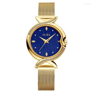 Montres-bracelets Relogio Feminino or montre femmes Olika montres dames Design créatif acier femmes Bracelet femme étanche horloge