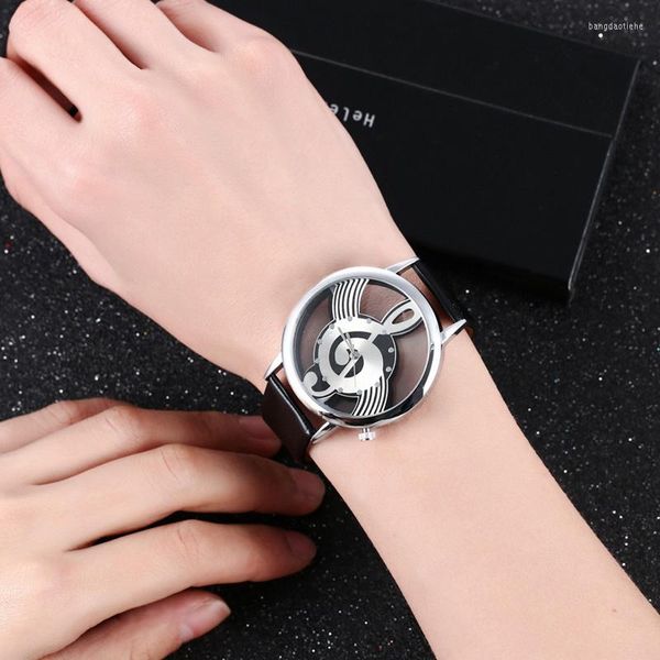 Relojes de pulsera Relogio Feminino Luxo 2023 Reloj para mujer Relojes huecos Mujer Cuarzo de lujo con notas de cuero. Relojes de pulsera